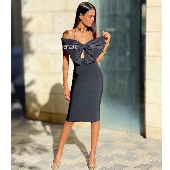 BLOGGER'S FAVE! Zara Limited Edition Bandeau Bow Top Sz XS NWT - Picture 16 of 17